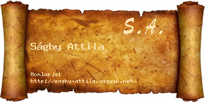 Sághy Attila névjegykártya